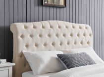 Vino bedstead in a natural tone fabric