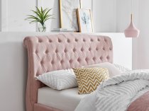 Vino bedstead in pink fabric